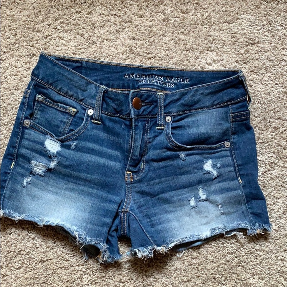 AE denim shorts